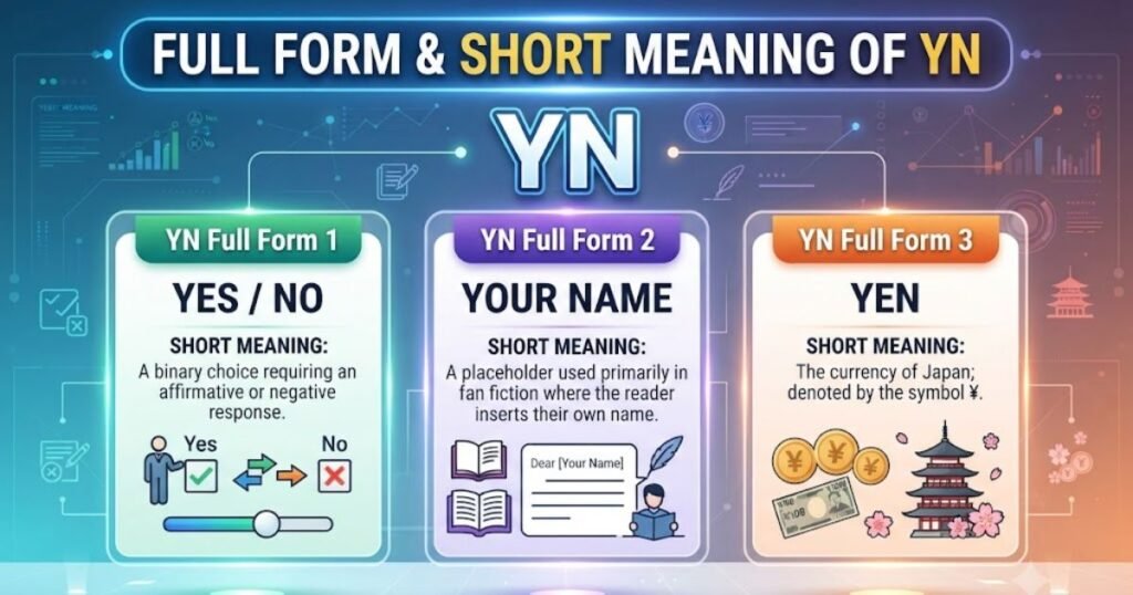 Full Form & Short Meaning of YN