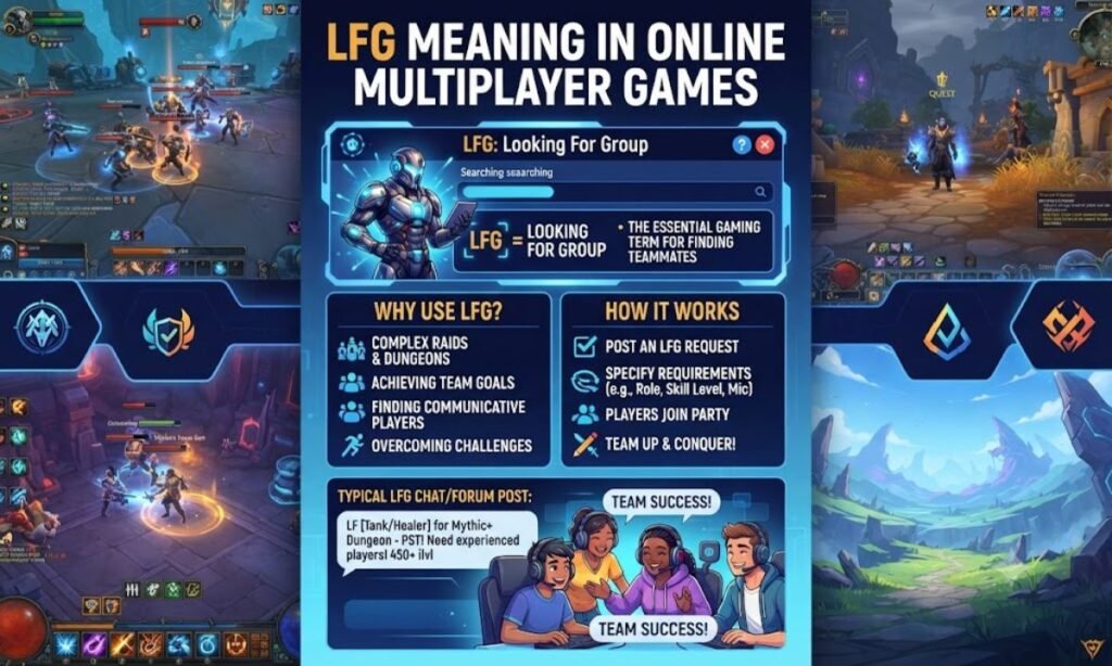LFG Meaning in Online Multiplayer Games