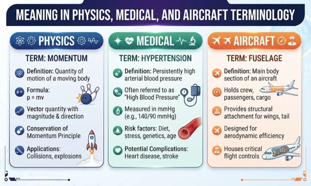 Meaning in Physics, Medical, and Aircraft Terminology