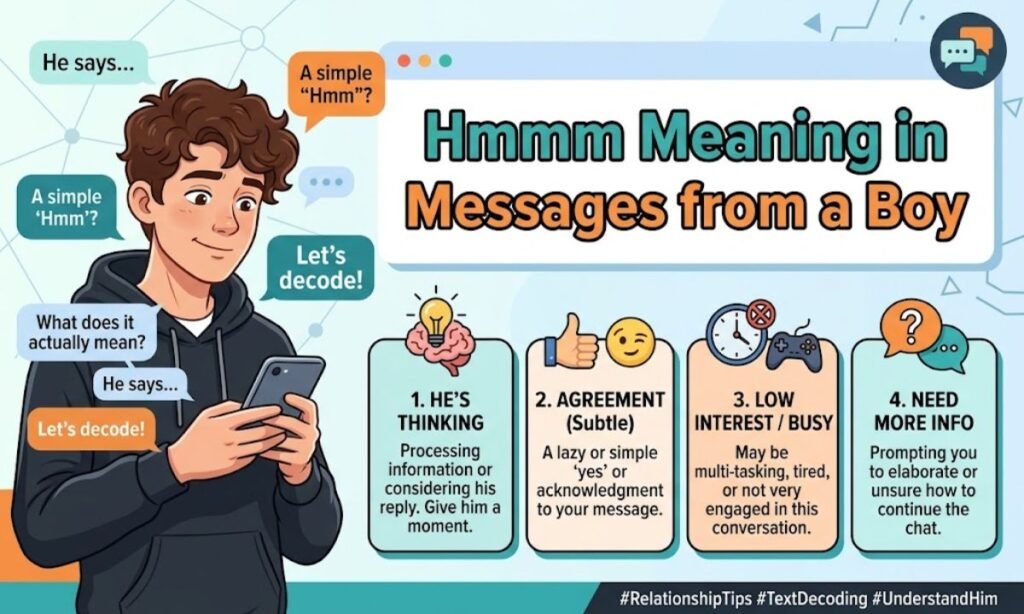 Hmm Meaning in Messages from a Boy