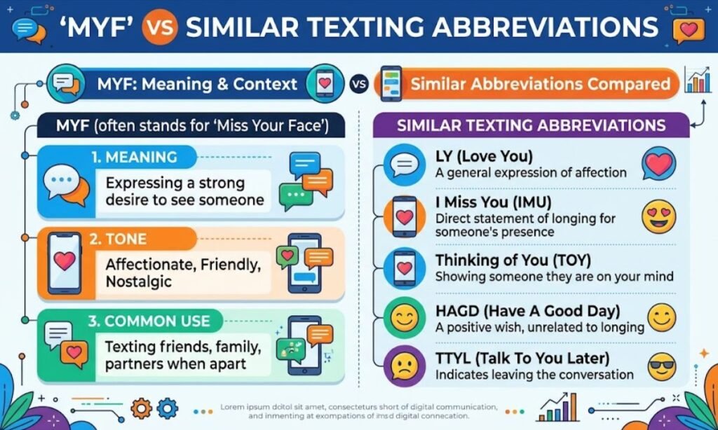 MYF vs Similar Texting Abbreviations