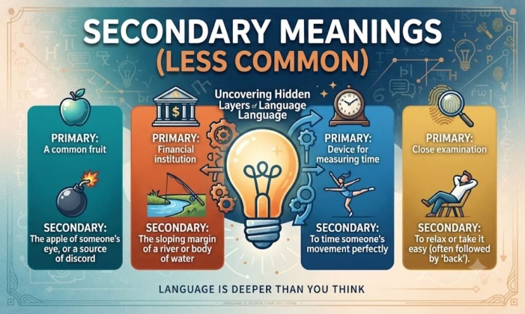 Secondary Meanings (less common)