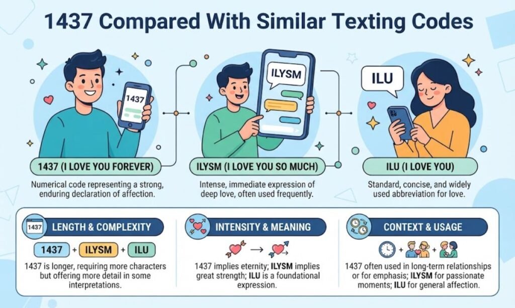 1437 Compared With Similar Texting Codes