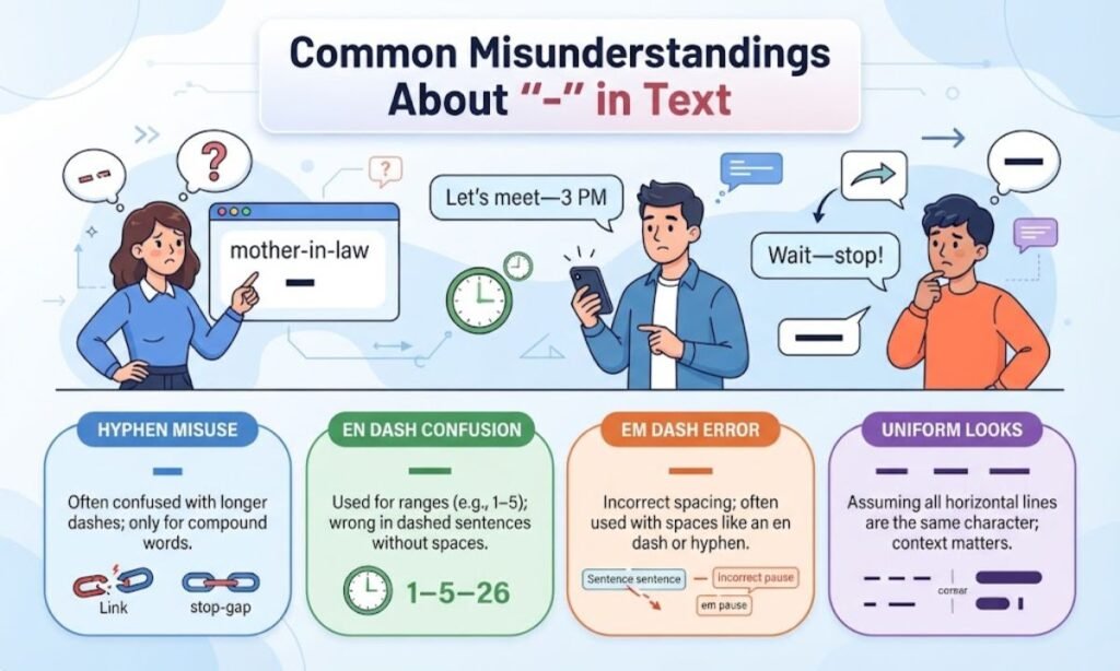 Common Misunderstandings About "-" in Text