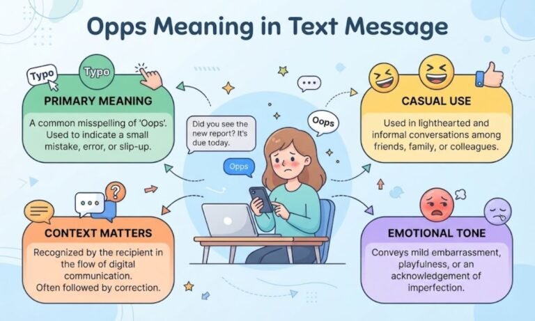 Opps Meaning in Text Message