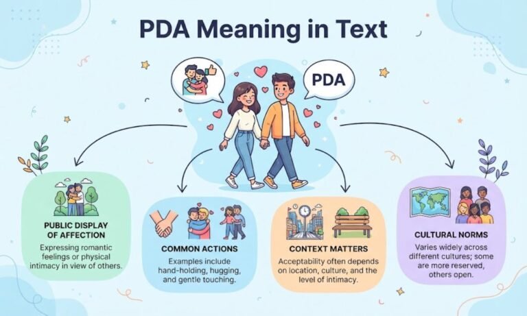 PDA Meaning in Text