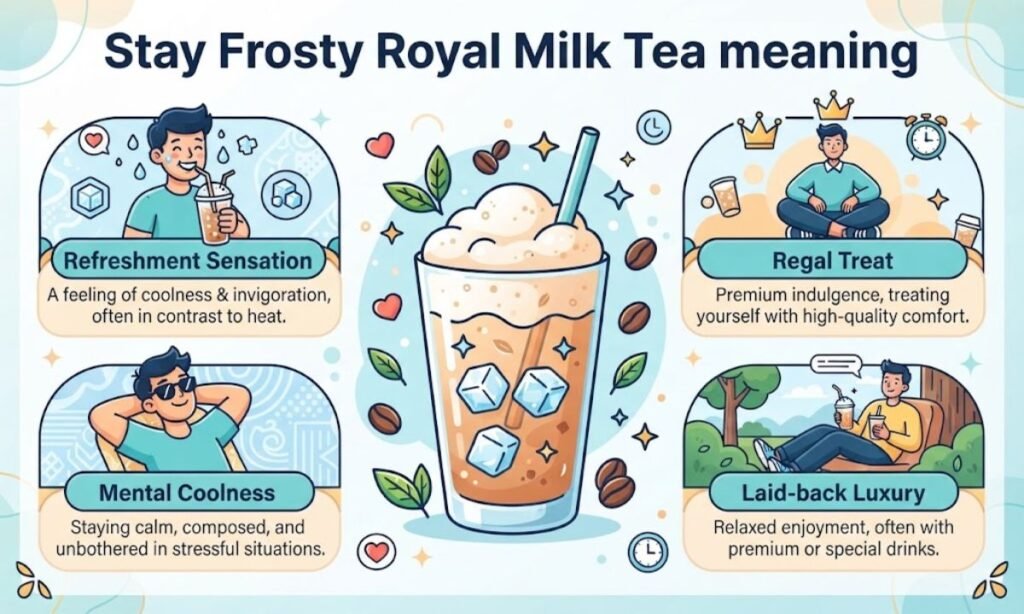 Stay Frosty Royal Milk Tea meaning